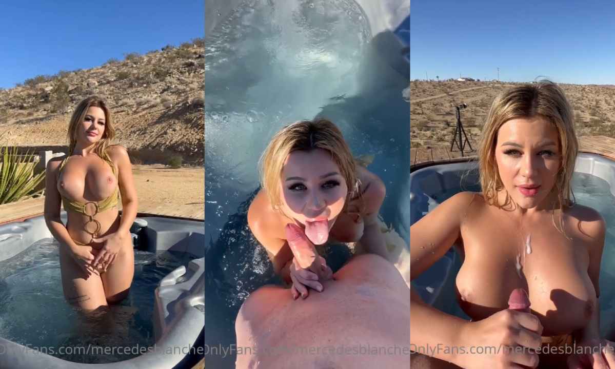Mercedes Blanche Blows Cock In The Tub