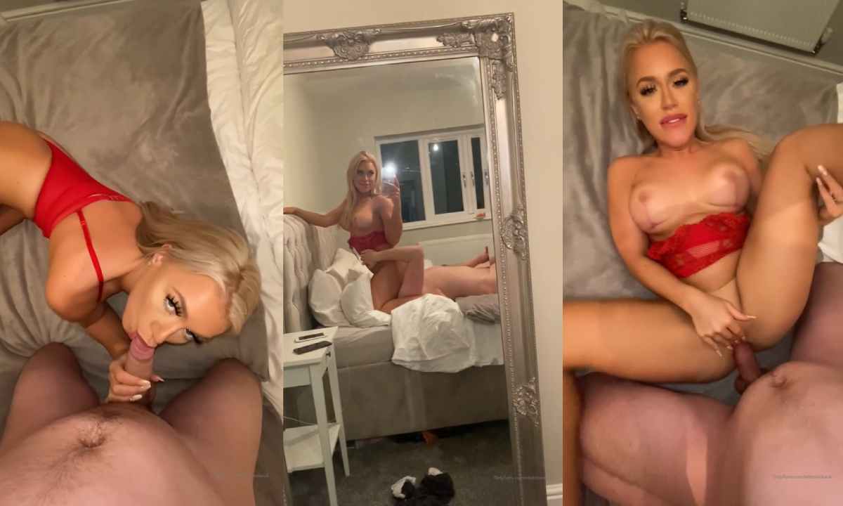Elle Brooke Gets Her Asshole Creampied In Her Red Lingerie