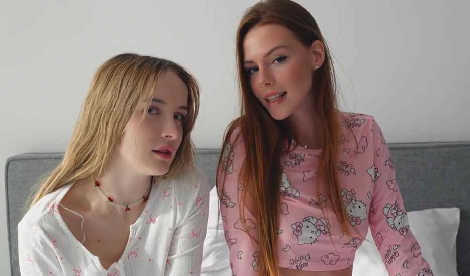 College Girlfriends Fuck in the Bathroom and Then Ride the Stepbrother's Dick