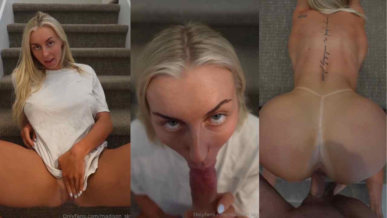 Madison Skyy Having Quickie On The Stairs