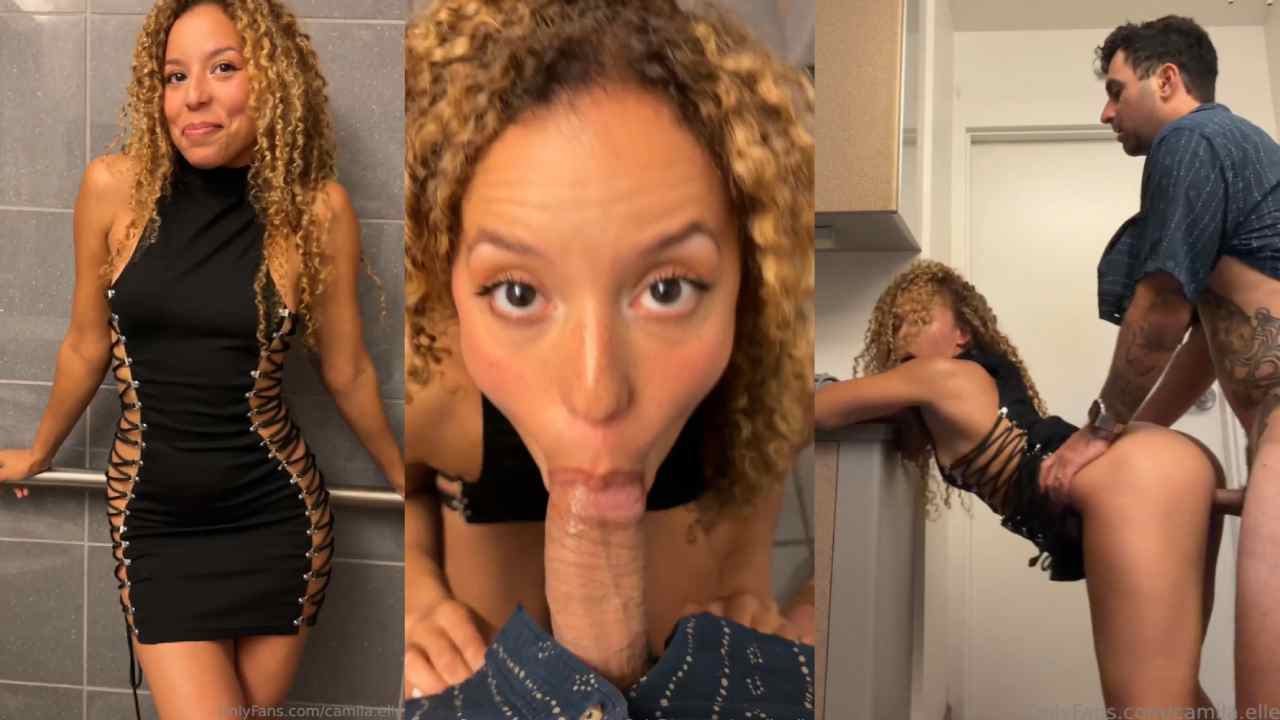 Curly Camila Elle Getting Destroyed In The Bathroom