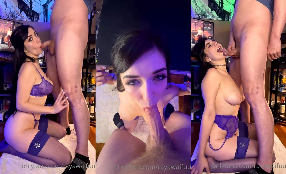 Gamer Raya Waifuu Blows Her Man's Cock