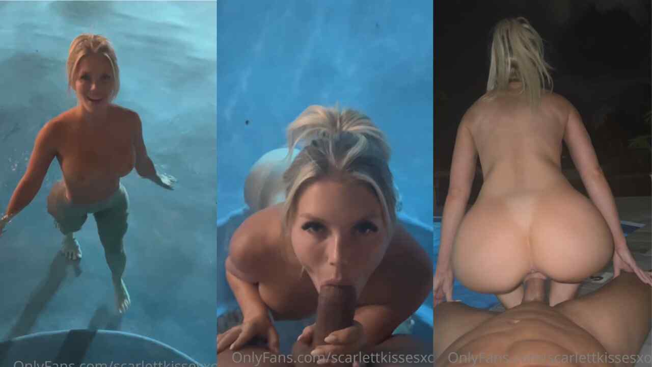 ScarlettKissesXO Fucking in Pool Sex Tape Video Leaked