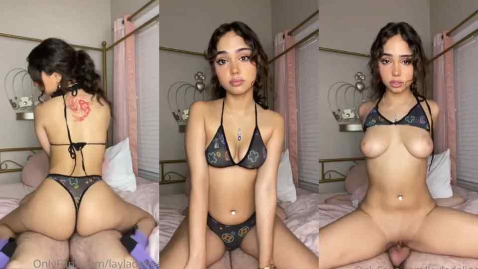 Layladeline Riding Wearing Lingerie Sex Tape Leaked